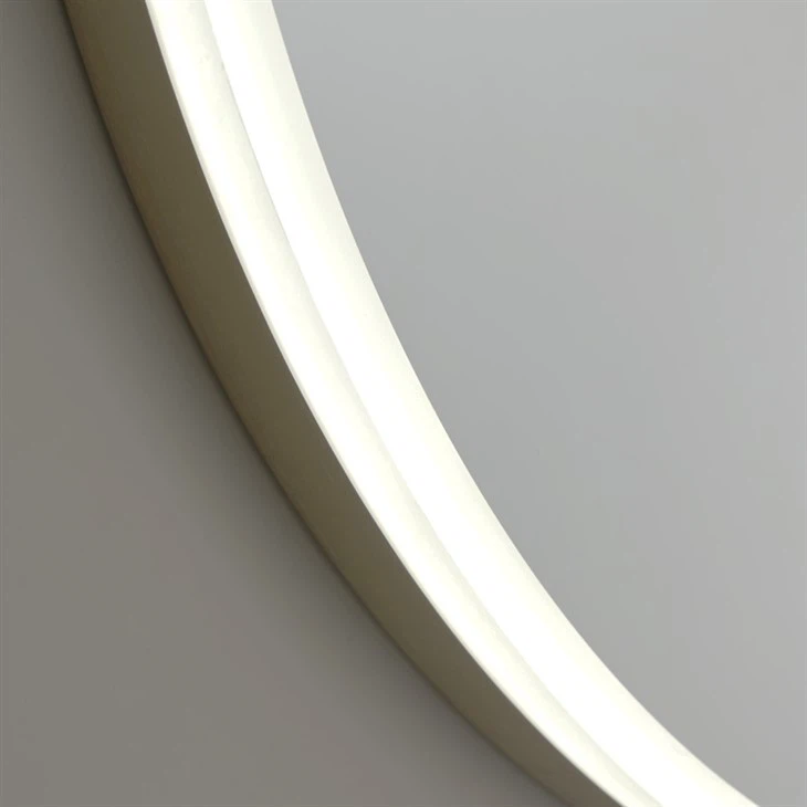 Round LED mirror with gold frame Round LED mirror with gold frame